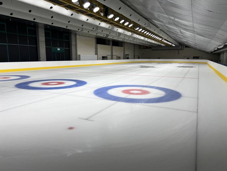 The smaller sub-rink at Tatsumi Ice Arena
