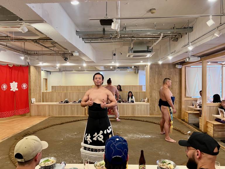 Smiling sumo at Sumoland