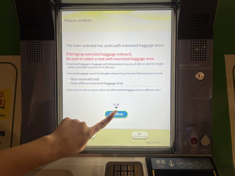 Oversize shinkansen luggage