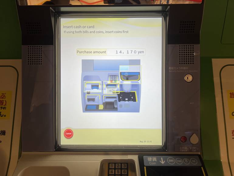 Pay for your shinkansen ticket